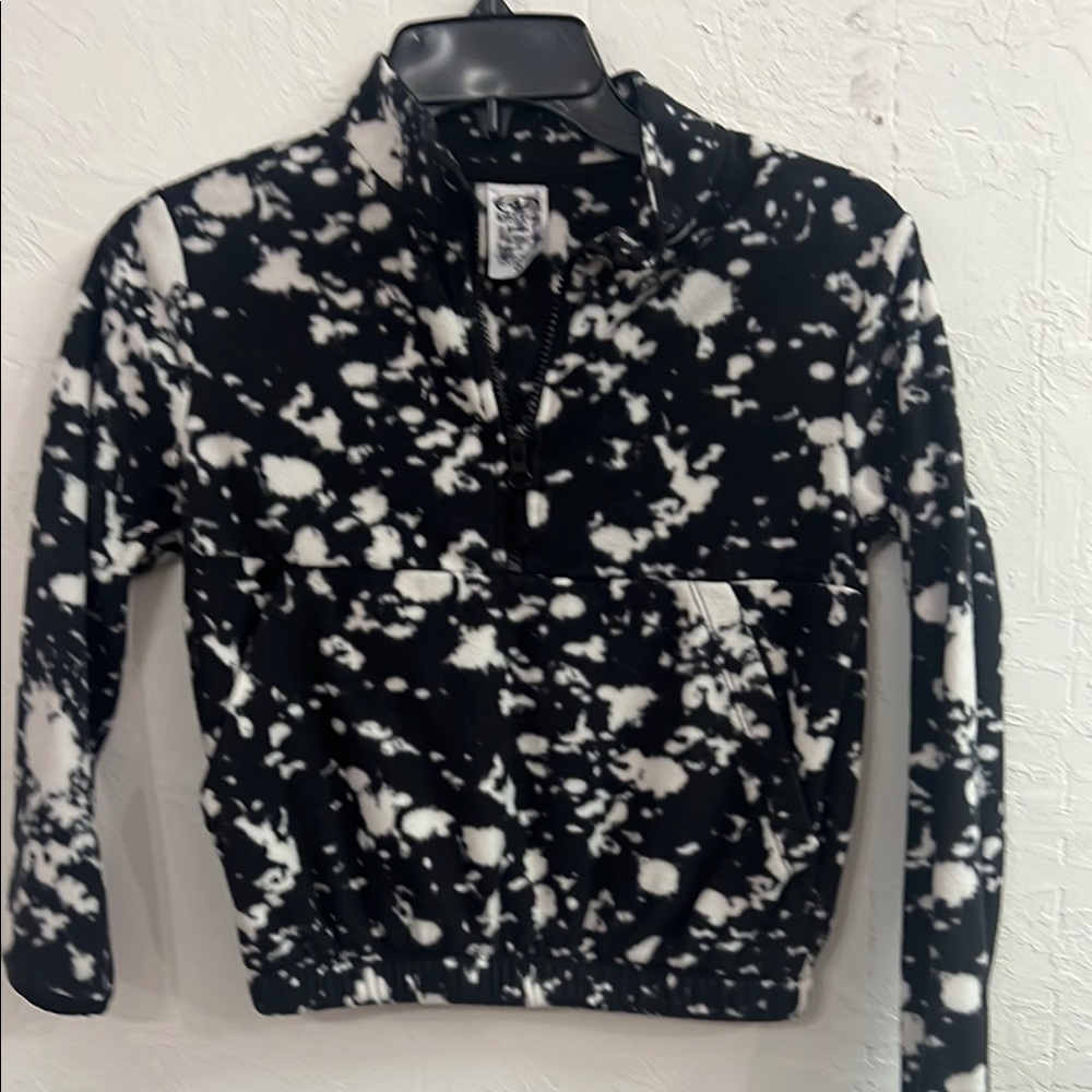 Black and White Zip-Up Jacket